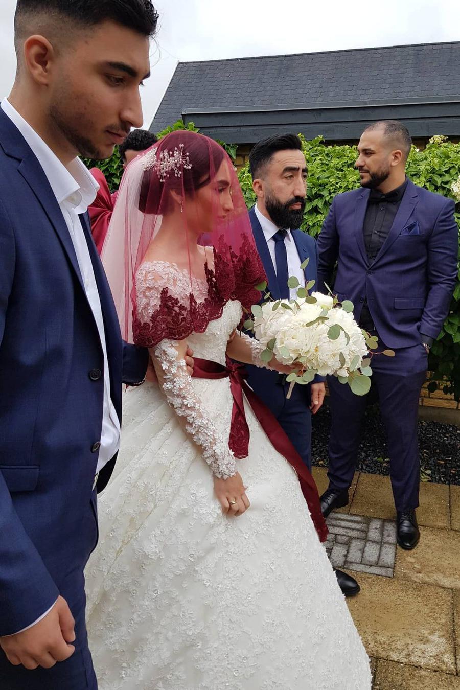 Elegant Princess Lace Wedding Dresses with Long Sleeves-BallBride