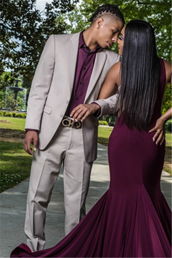Elegant Silver Reception Suit for Groom-BallBride