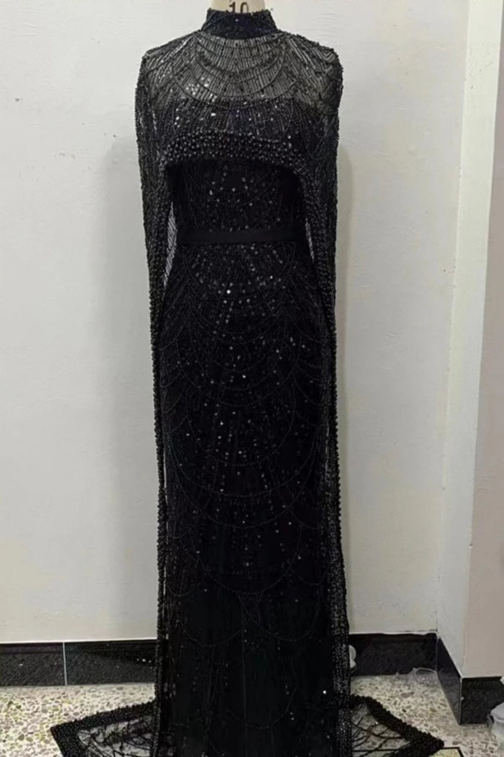 Elegant Two Piece Mermaid Long Prom Dress with Beadings and Beads-BallBride