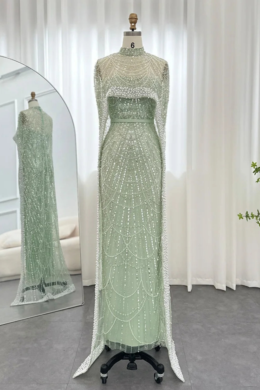 Elegant Two Piece Mermaid Long Prom Dress with Beadings and Beads-BallBride