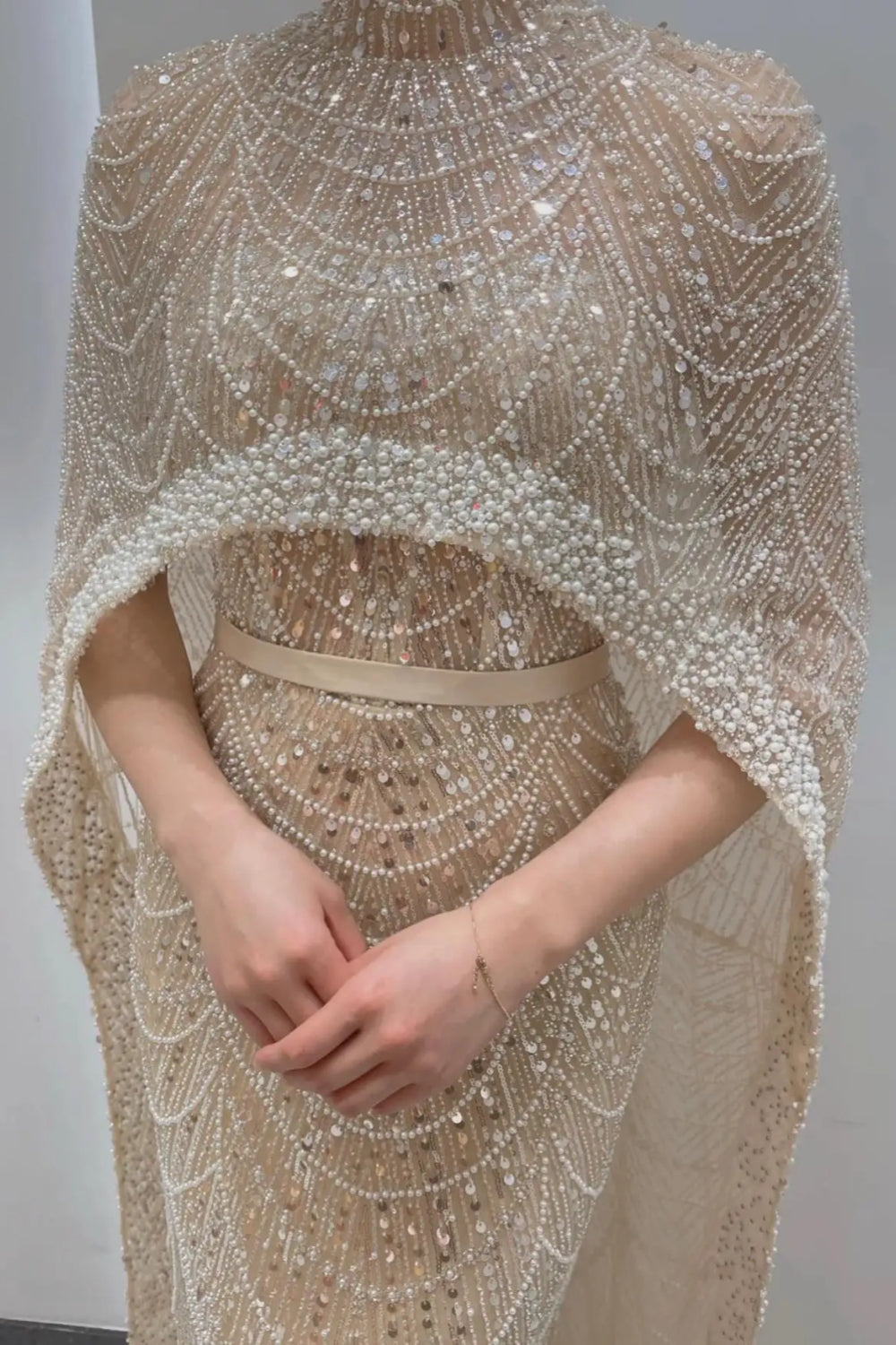 Elegant Two Piece Mermaid Long Prom Dress with Beadings and Beads-BallBride