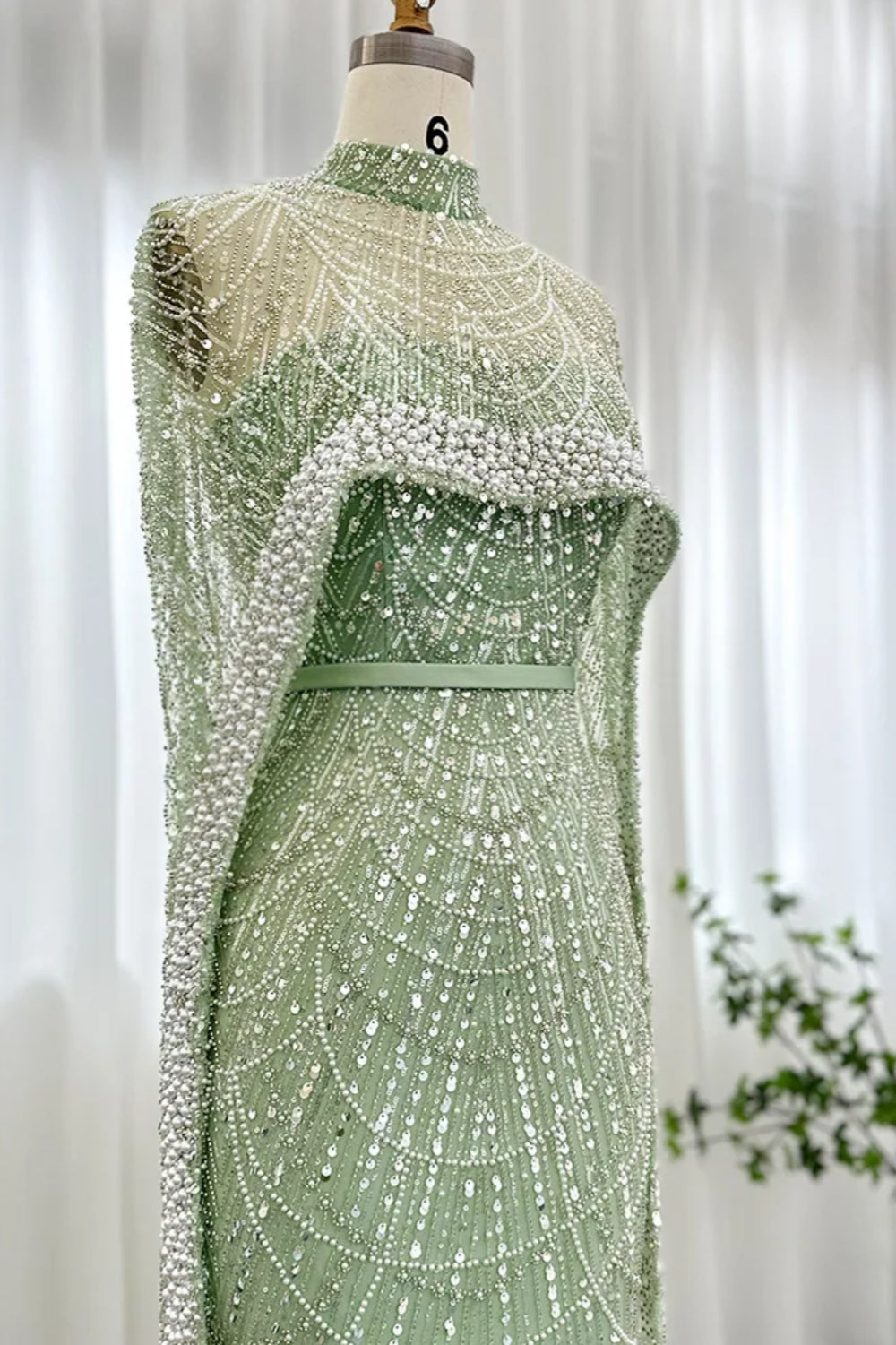 Elegant Two Piece Mermaid Long Prom Dress with Beadings and Beads-BallBride