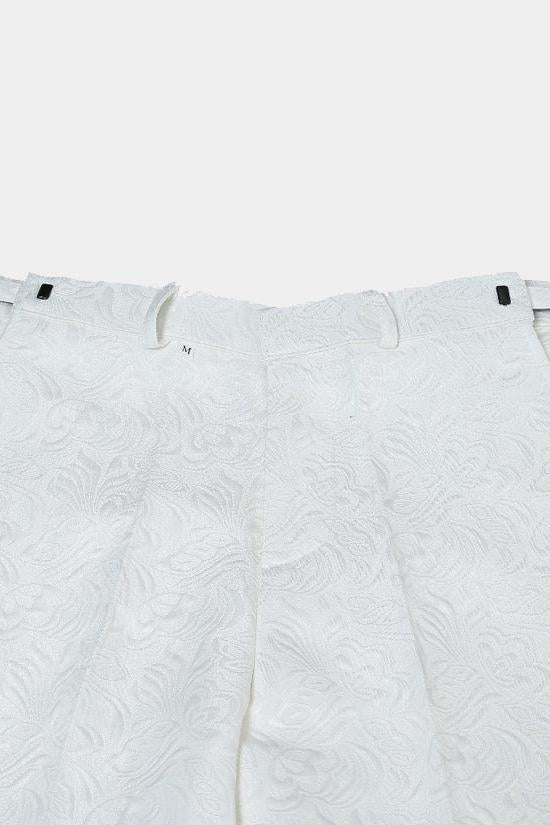 Elegant White Jacquard Groom Suits - Two Piece Shawl Lapel Wedding Men Suits-BallBride