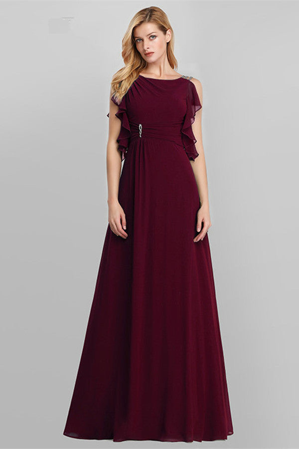 Emerald Green Chiffon Long Evening Gowns ¨C Shop Now!-BallBride