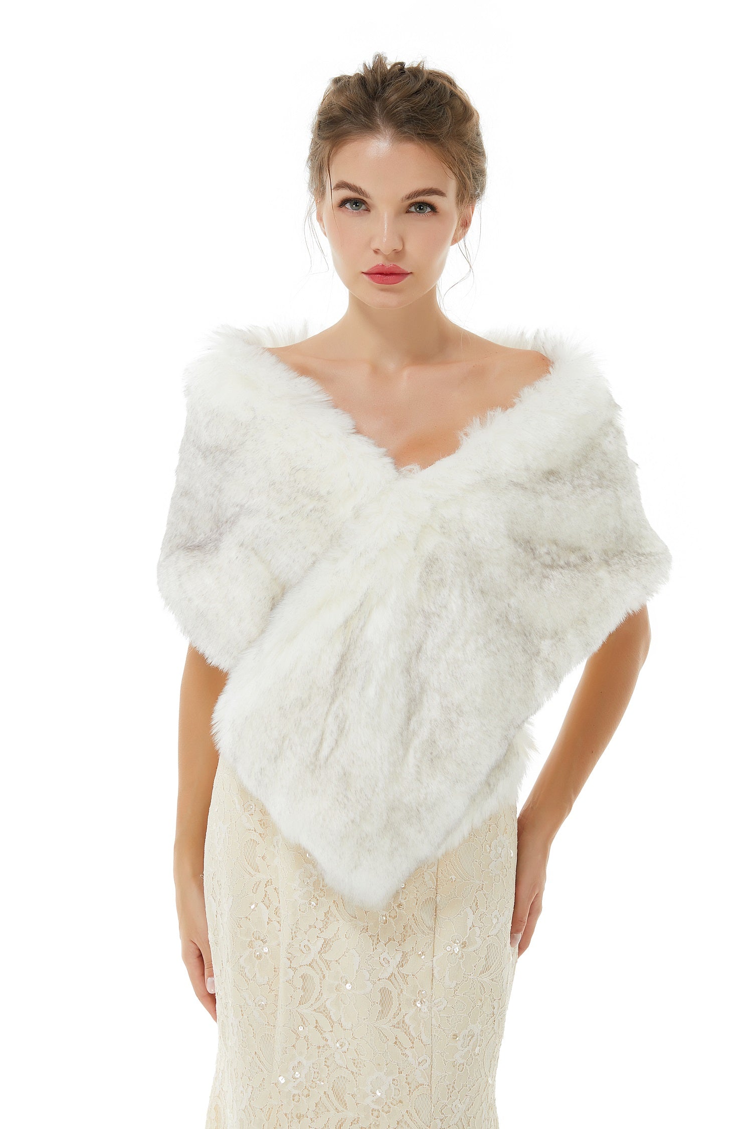 Fabulous Ivory Faux Fur Wedding Shawl for Brides ¨C Buy Online!-BallBride