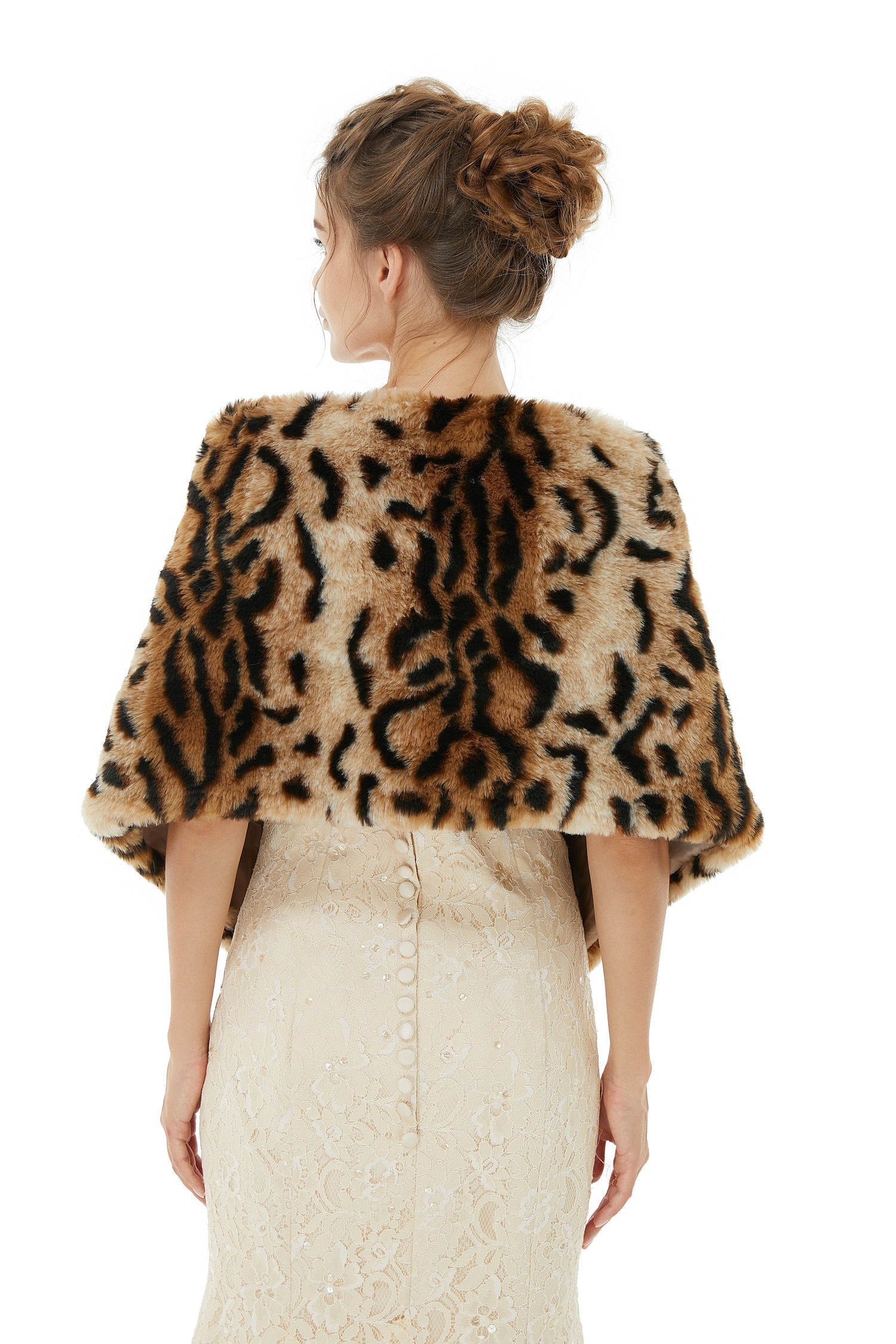 Fabulous Leopard Faux Fur Wedding Wrap for Winter-BallBride