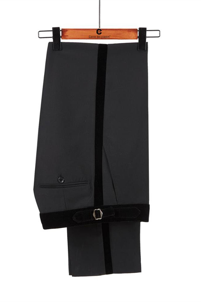 Fabulous Red Double Breasted Wedding Suit for Men's Party with Black Shawl Lapel-BallBride