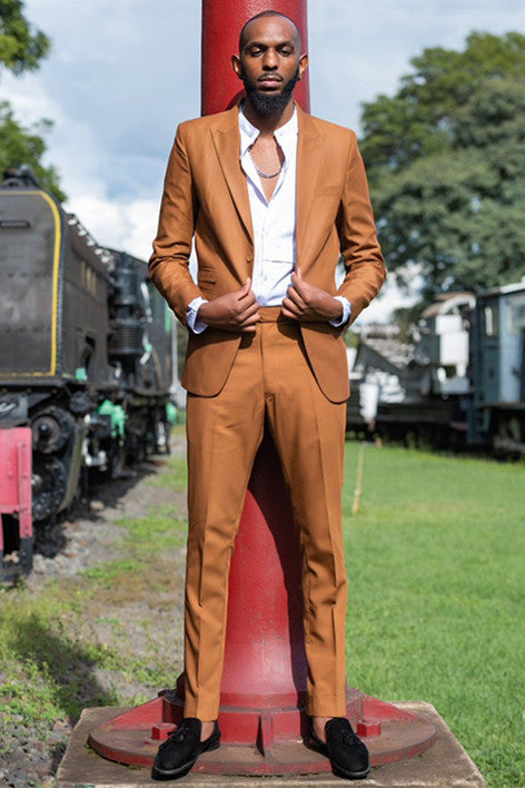 Gentle Gold Brown Prom Attire For Guys - Shop Online Now!-BallBride