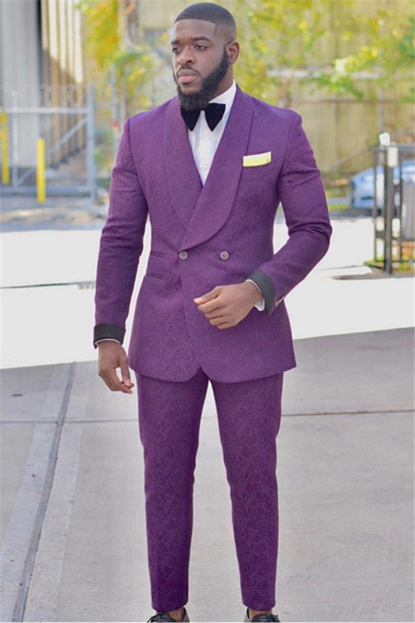 Gentle Purple Prom Prince Suit for Guys-BallBride