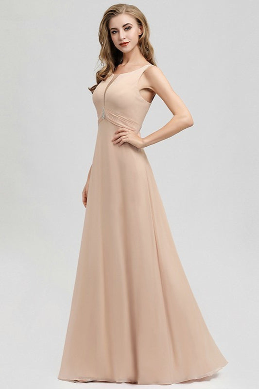 Glamorous Blush Crytal Long Mermaid Prom Dress-BallBride