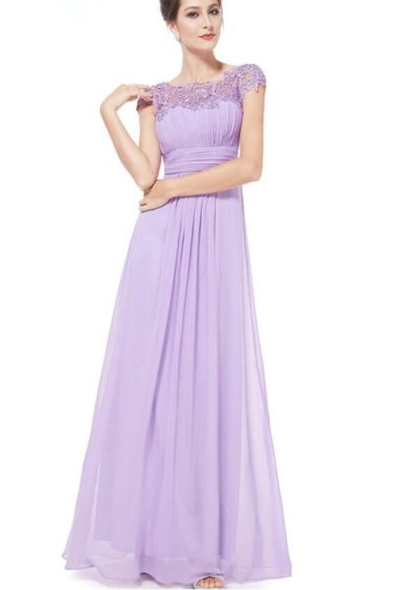 Glamorous Cap Sleeve Lace Prom Dress for Your Special Day-BallBride