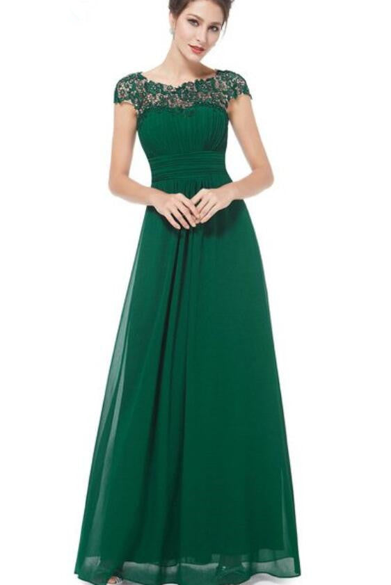 Glamorous Cap Sleeve Lace Prom Dress for Your Special Day-BallBride