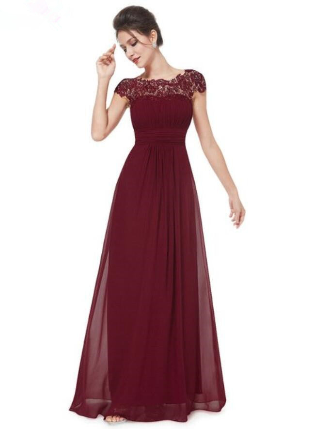 Glamorous Cap Sleeve Lace Prom Dress for Your Special Day-BallBride