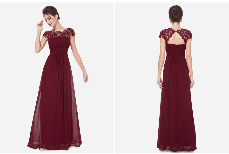 Glamorous Cap Sleeve Lace Prom Dress for Your Special Day-BallBride