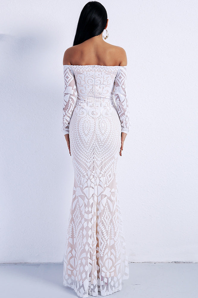 Glamorous Long Sleeve Mermaid Sequins Prom Dress for Your Evening Party-BallBride