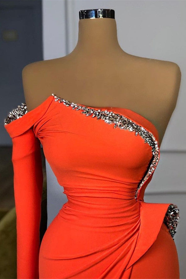 Glamorous Mermaid Prom Dress with Sequin Beads and Long Sleeves-BallBride