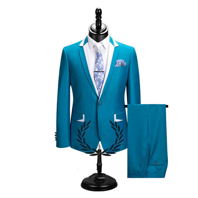 Glamorous Slim Fit Business Casual Prom Suit with Notched Lapel-BallBride