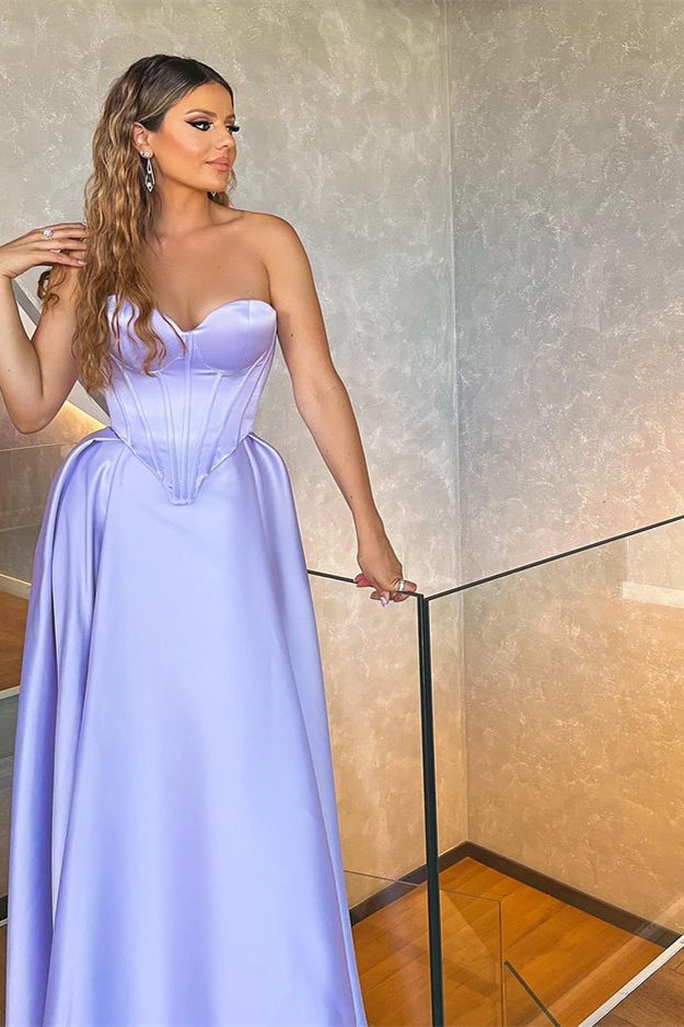 Glamorous Sweetheart Long Evening Dress for Lilac Lovers-BallBride