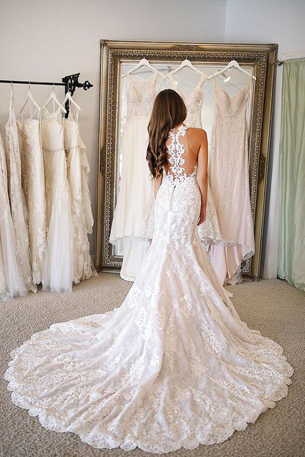 Glamorous Sweetheart Mermaid Wedding Dress With Appliques-BallBride