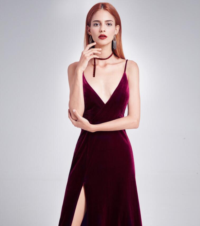 Glamorous Velvet Long Mermaid Prom Dress On Sale-BallBride