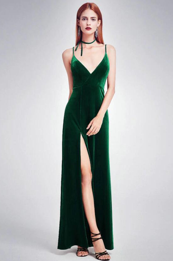 Glamorous Velvet Long Mermaid Prom Dress On Sale-BallBride