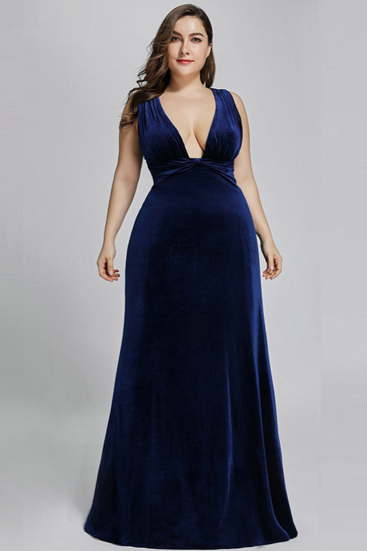 Glamorous Velvet Long Mermaid Prom Dress On Sale-BallBride