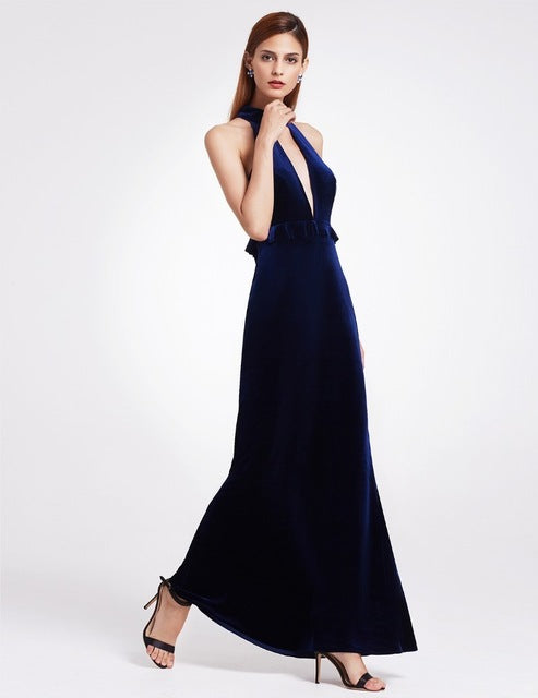 Glamorous Velvet Long Mermaid Prom Dress On Sale-BallBride