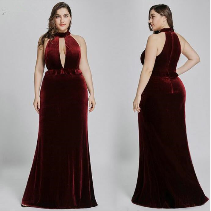 Glamorous Velvet Long Mermaid Prom Dress On Sale-BallBride