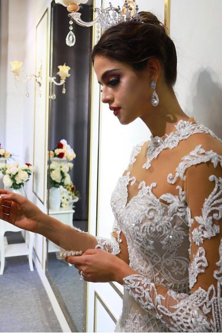 Gorgeous A-Line Sweetheart Wedding Dress with Appliques Lace-BallBride