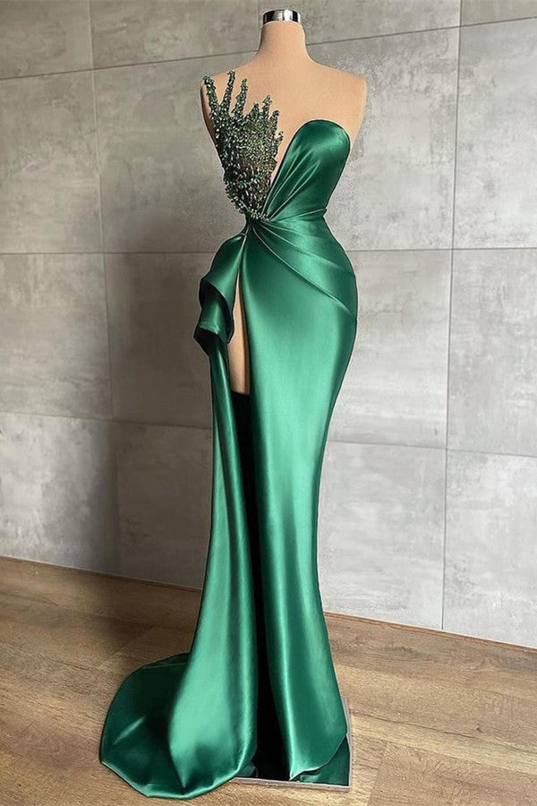 Gorgeous Emerald Green Long Mermaid Evening Formal Dress With Splits Gorgeous Emerald Green Long Mermaid Evening Formal Dress With Splits