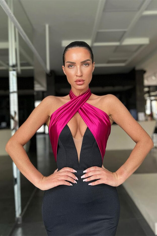 Gorgeous Halter Mermaid Evening Dress On Sale-BallBride