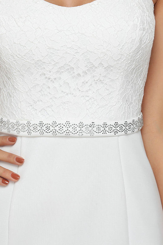 Gorgeous Lace Cap Sleeves Wedding Dress with Beads-BallBride