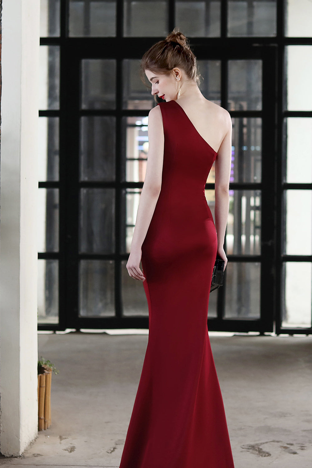 Gorgeous Long Mermaid Prom Dress with Beads and One Shoulder-BallBride