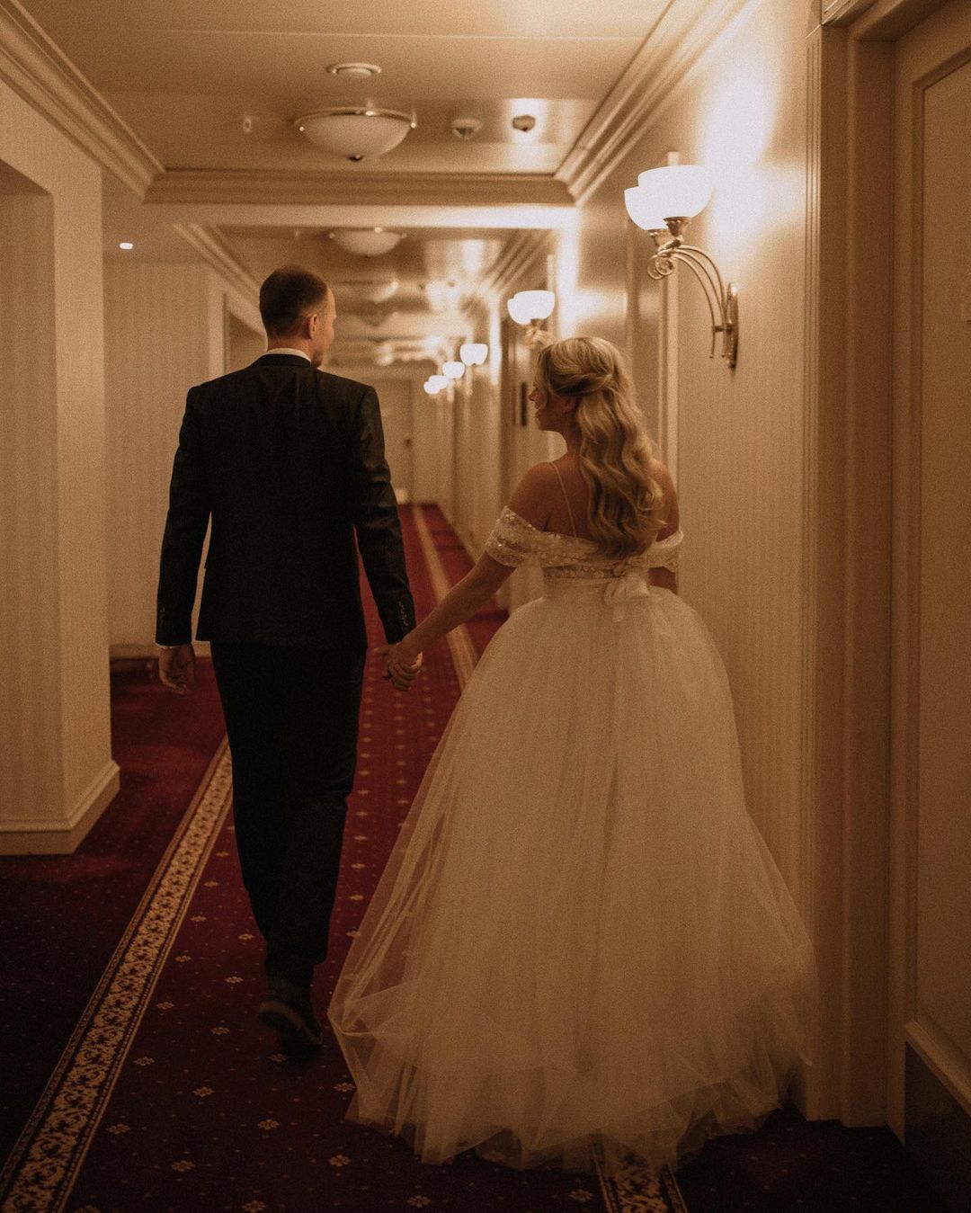 Gorgeous Off-The-Shoulder Long Mermaid Wedding Dress With Detachable Tulle Train-BallBride