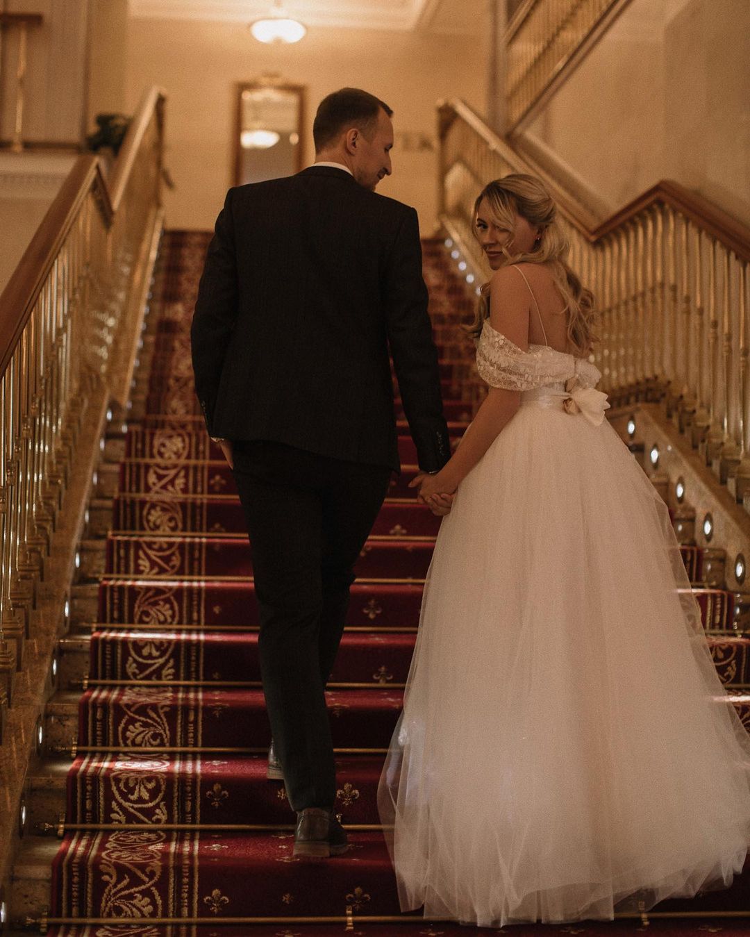 Gorgeous Off-The-Shoulder Long Mermaid Wedding Dress With Detachable Tulle Train-BallBride