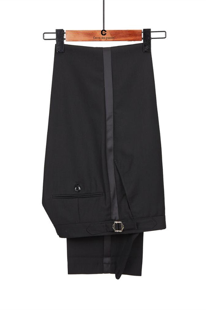 Gorgeous Prom Outfit for Guys - Black Peaked Lapel Casual Look-BallBride