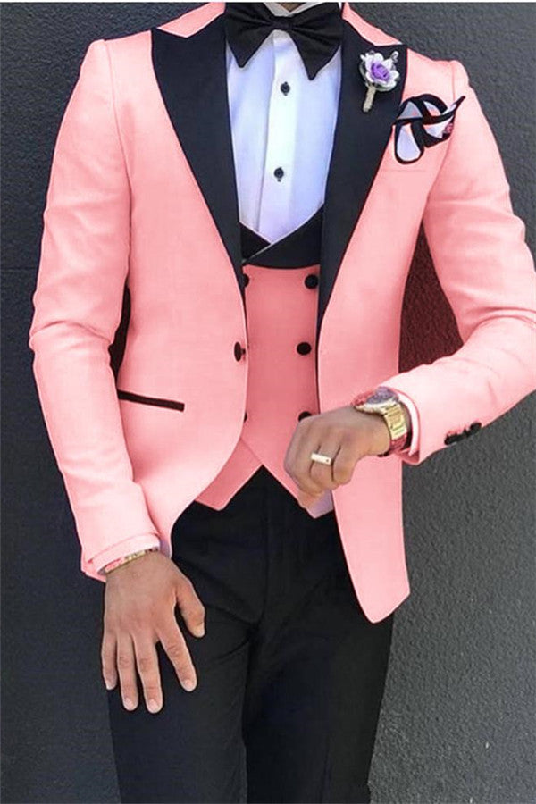 Gorgeous Three Pieces Pink Tuxedos Prom Suits ¡§C Best for Prom!-BallBride