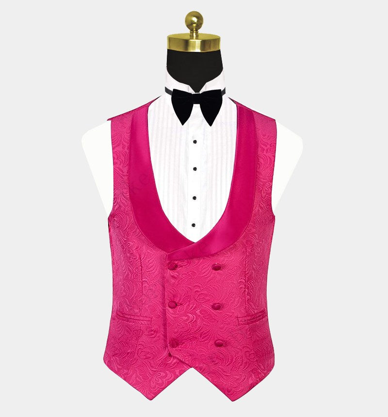 Groom's Pink One-Button Suit for Prom-BallBride