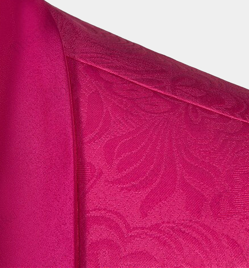 Groom's Pink One-Button Suit for Prom-BallBride