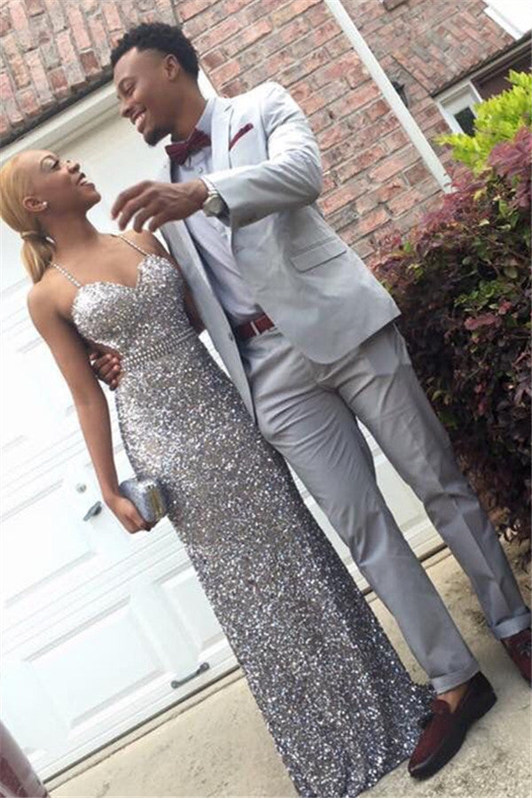 Hot Selling Ryan Formal Business Dinner Prom Suit For Man - Silver Two Pieces-BallBride