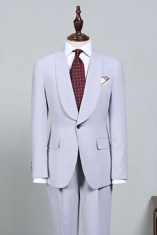 Ivan Fashion Blue 2-Piece Bespoke Wedding Suit for Grooms-BallBride