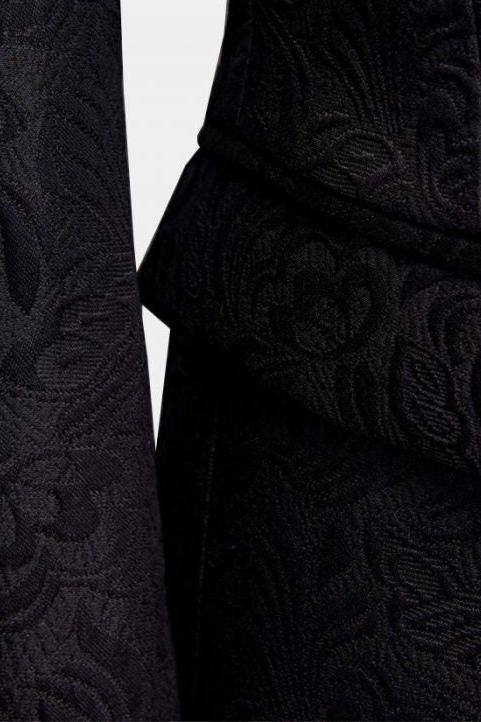 Jacquard Wedding Suits - Business Black Men's Three Pieces Formal Suits-BallBride