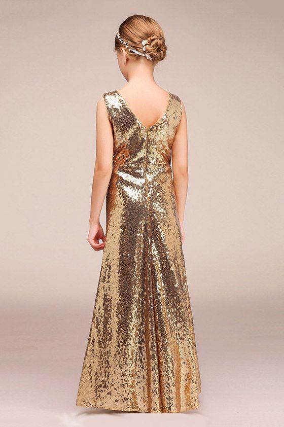 Jewel Ankle Length Sleeveless Flower Girl Dress-BallBride