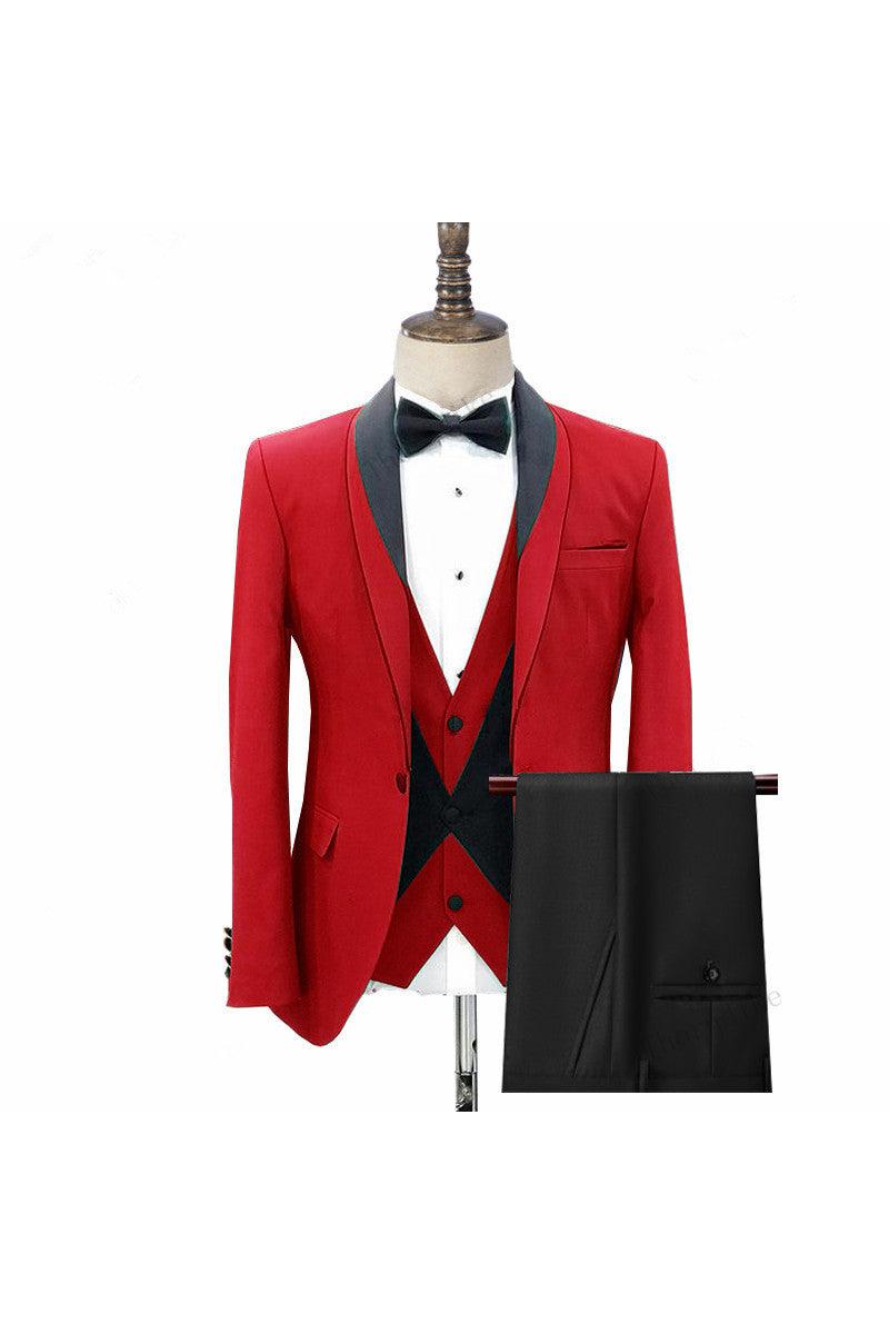 Jonas Red Three Piece Men Suit for Wedding & Proms-BallBride