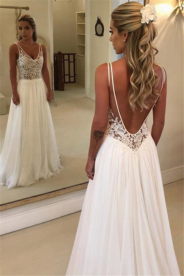Lace Beach Wedding Dress - Sleeveless & Long-BallBride