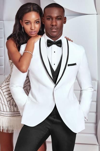 Latest White Suits for Wedding Tuxedos - Bespoke Men Suits with One Button-BallBride