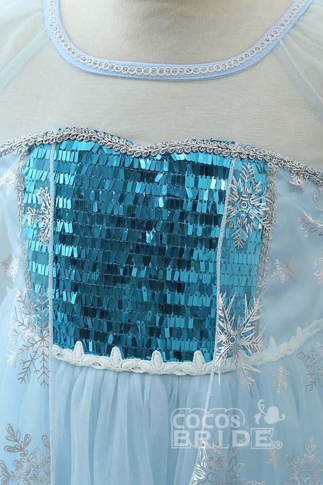 Light Blue A-line Flower Girl Dresses with Lace-BallBride