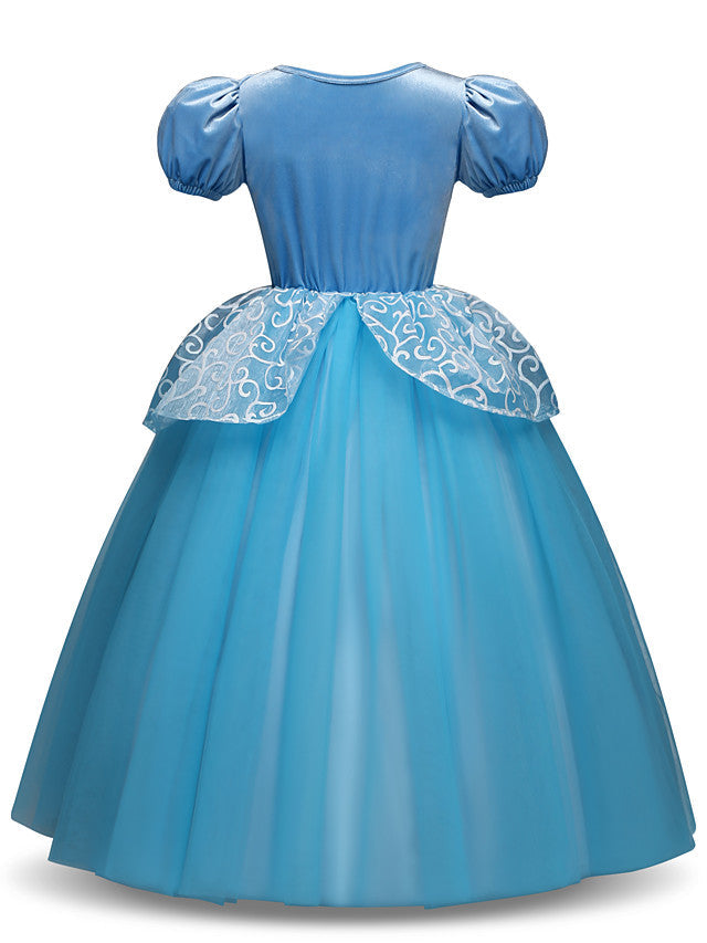 Long Sleeve Jewel Neck Flower Girl Dresses Tulle With Tier Appliques-BallBride