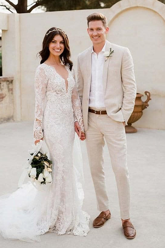 Look Cool in Chic Ivory Beach Men Suits - On Sale Now-BallBride
