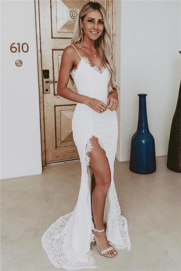 Look Stunning in Summer Evening Party With Mermaid Lace Gowns-BallBride